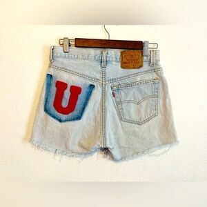 Vintage Levis 501 Shorts USA Button Fly 100% Cotton High Rise 90s W30